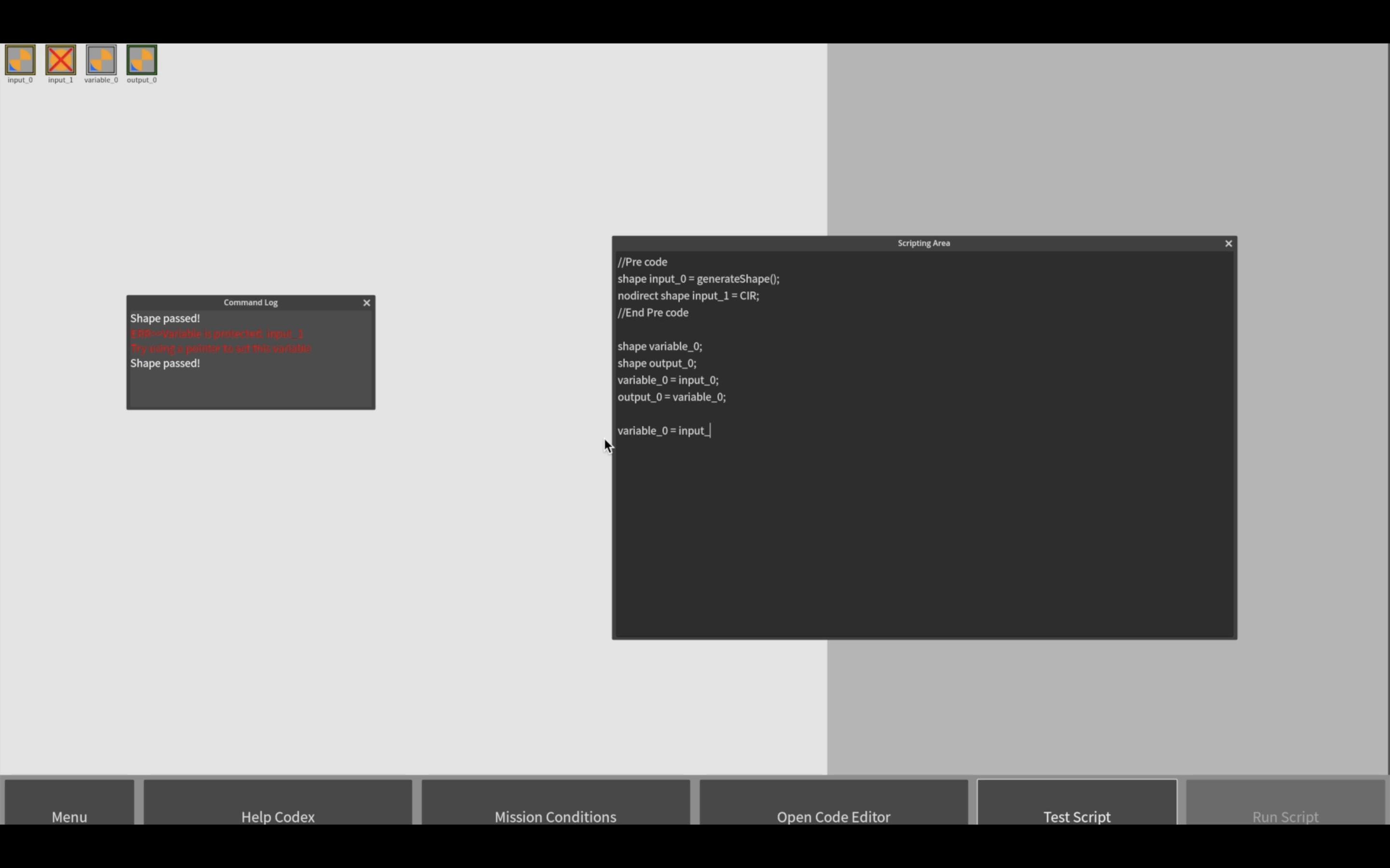 A screenshot of the game for Making Pointers Fun