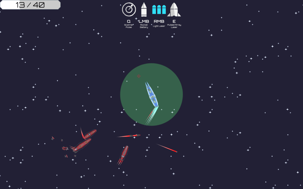 A screenshot of Through Dark Space.