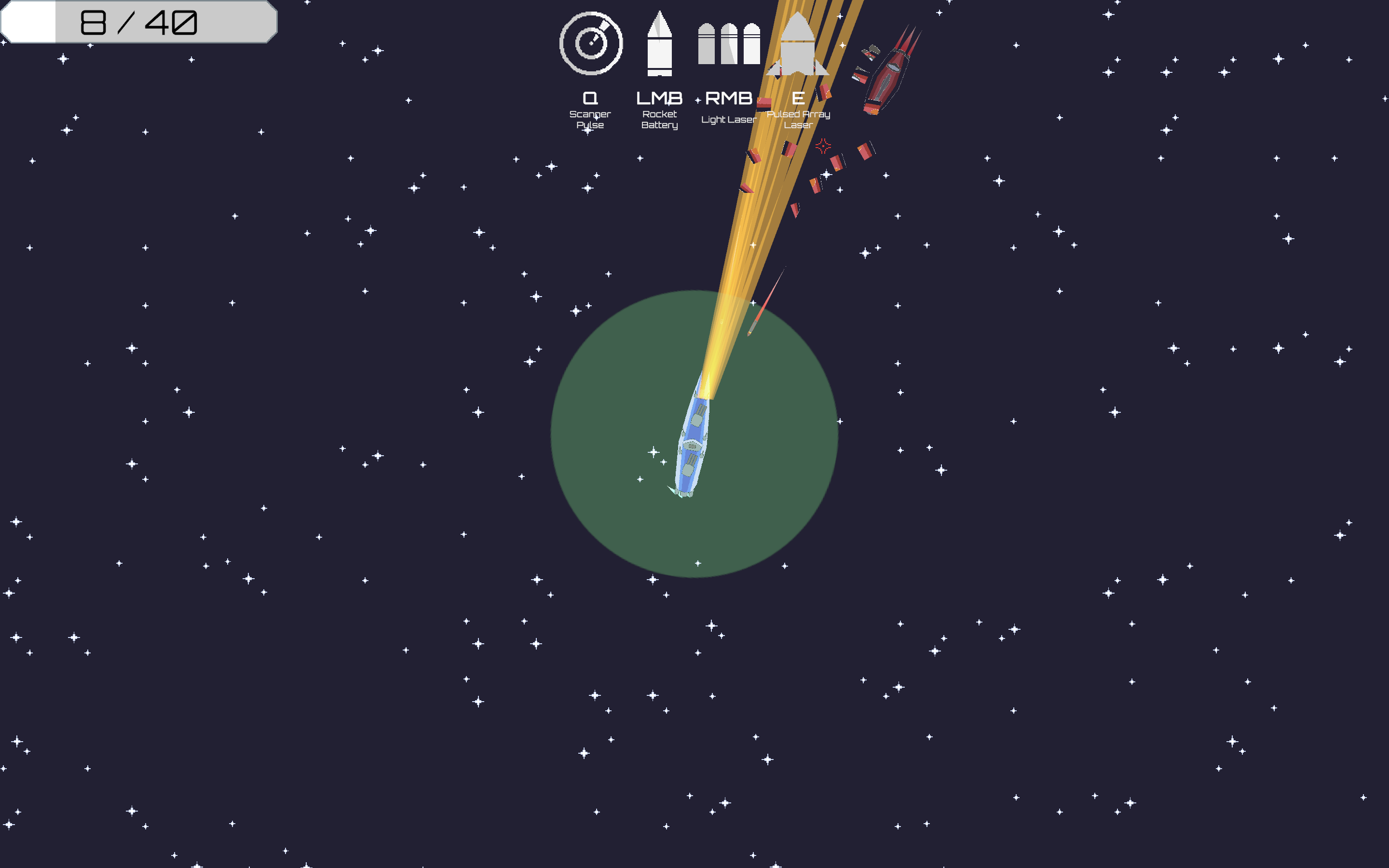 A screenshot of Through Dark Space.