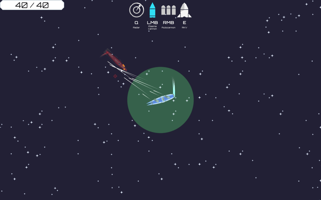 A screenshot of Through Dark Space.